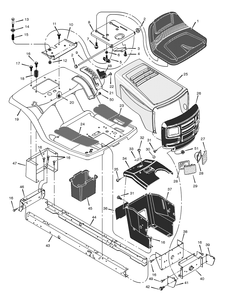 Part Location Diagram of F-020705L Murray Instruction Book & Parts List